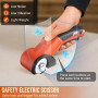Yaskyly Ciseaux Électriques Sans Fil Ciseaux Couture Tissu Electrique avec Lumière LED ＆ Verrouillage de Sécurité, Coupe-Carton 