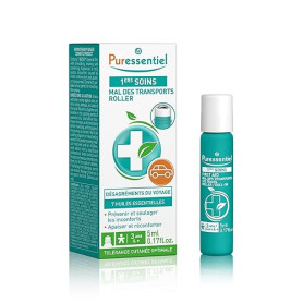 Puressentiel – Premiers soins - Roller Mal des Transports aux 7 Huiles Essentielles - Aide à prévenir et lutter contre les désag