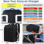 ENZOSUM Bagage Cabine 55x35x25 Sac à Dos Voyage Cabine Avion Sac cabine 55x35x25 pour Air France 48L Valise Cabine Homme Femme S