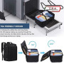 ENZOSUM Bagage Cabine 55x35x25 Sac à Dos Voyage Cabine Avion Sac cabine 55x35x25 pour Air France 48L Valise Cabine Homme Femme S