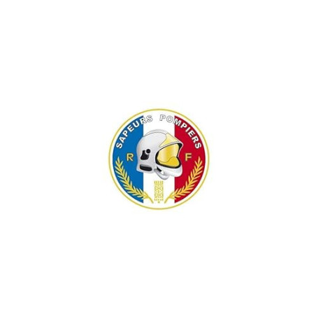 DCA AUTOCOLLANT SAPEURS-POMPIERS ROND