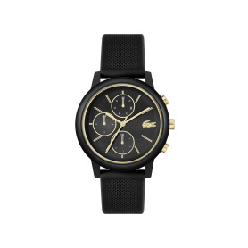 Lacoste Montre Analogique Multifonction à Quartz pour Homme Collection LACOSTE.12.12 Move avec Bracelet en Silicone Bleu Marine,