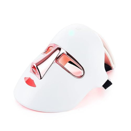 Masque de luminothérapie LED 7 couleurs sans fil - Masque de thérapie lumineuse LED - 7 couleurs - Avec 270 perles - Rechargeabl