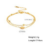 VASSAGO Bracelet trèfle à quatre feuilles en acier inoxydable pour femme - Bracelet porte-bonheur en forme de trèfle à quatre fe