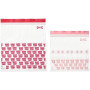Ikea Istad Sacs refermables, 50 pièces (25 x 1,2 l + 25 x 2,5 l), qualité alimentaire, réutilisables, fermeture auto scellante,