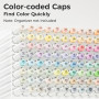 Ohuhu Marqueurs Colorés D'art, Pastel Pinceau Pointe Double Feutres à Alcool Pinceau et Fine Burin Pour Artiste Etudiants Pour C