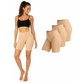Basic Treasure Lot de 3 Leggings Courts pour Femme, Short de Cyclisme pour Femme, sous-vêtement