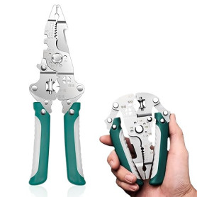 YUPZAR 1 Pièce 26 en 1 Pliable Denudeur Cable Electrique, Pince Coupante Electricien Precision, Outils Electricien Multifonction
