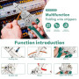YUPZAR 1 Pièce 26 en 1 Pliable Denudeur Cable Electrique, Pince Coupante Electricien Precision, Outils Electricien Multifonction