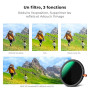 K&F CONCEPT Filtre 62mm ND2-32 Variable et Polarisant CPL et Black-Mist 1/4 3 en 1 pour Objectif Appareil Photo