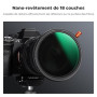 K&F CONCEPT Filtre 62mm ND2-32 Variable et Polarisant CPL et Black-Mist 1/4 3 en 1 pour Objectif Appareil Photo