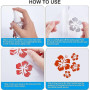 GORGECRAFT 4 feuille D'Autocollants Hawaïens en Forme de Fleur D'Hibiscus pour Voiture Autocollants Réfléchissants Rouges Vinyle