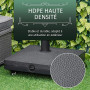 Outsunny Pied de Parasol Base de lestage Parasol carré 4 roulettes dim. 45L x 45l x 39H cm HDPE Noir
