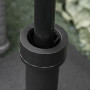 Outsunny Pied de Parasol Base de lestage Parasol carré 4 roulettes dim. 45L x 45l x 39H cm HDPE Noir