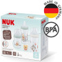 NUK Perfect Match Set de biberons | 0-6+ mois | S’adapte au palais de bébé | 3 biberons anti-coliques et tétine Space | Disney W