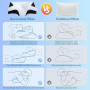 HOMCA Oreiller Ergonomique Cervical, 2 en 1 Oreiller à Mémoire de Forme pour la Nuque, Coussin pour Dormir sur Le Côté et sur Le