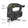GALAX PRO Scie Sauteuse 400W, 3000 RPM, Coupe biseau à -45°/+45°, bouton de verrouillage, incluant des lames pour le bois et le 