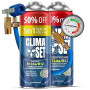 ClimaSet - Recharge de gaz 3 en 1 pour climatisation r134a, huile, produit anti-fuites XL, gaz R134a et tuyau - Kit de Recharge