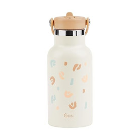 Babymoov Gourde Enfant Isotherme Inox 350ml - Anti Fuites - Gourde à Paille Intégrée - Garde 12h au Frais et 6h au Chaud - Poign
