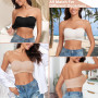 WOWENY Soutien-Gorge Bandeau sans Bretelles pour Femme sans Armatures - Bralette rembourrée sans Couture avec Bretelles Transpar
