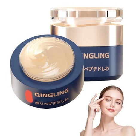 Qingling Crème anti-rides Qingling Crème anti-rides pour la peau raffermie Réduit les rides et ridules Idéal pour éliminer les r