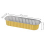 MUKSEUT Lot de 100 mini moules à pain rectangulaires en aluminium avec couvercles et cuillères pour mariage, anniversaire, pique