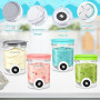 Pot pour Ninja Swirl by Creami,avec Couvercles Étanches,4 Pièces 480ml pot ninja creamy swirl,po-t ninj-a creamy deluxe,pour Nin
