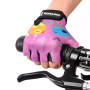 meteor Gants de Vélo Enfant Demi-Doigts Antidérapants Respirants Antichoc, Réglables pour Garçons et Filles, VTT, Cyclisme, Trot