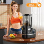 AIRMSEN Extracteur de Jus à Froid Avec Goulotte Extra Large de 147 Mm, Capacité de 2,1 L, Extracteur de Jus pour Fruits et Légum