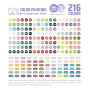 Languo Lot de 216 stylos à encre gel acrylique avec paillettes - 144 stylos de peinture acrylique et 72 stylos à paillettes pour