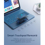 Earto Clavier iPad 11 A16(2025) /10eme Generation 2022, Coque Clavier iPad 10eme Generation avec Touchpad, Eclairage 7 Couleurs,