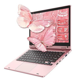 11,6'' Ordinateur Portable Tactile Pliable à 360°, Laptop Celeron N4020, 6Go RAM 128Go SSD, WiFi (2,4G/5G), Bluetooth, 1366 x 76