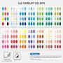 Sonlaryin 168 Couleurs Feutre Acrylique, Marqueur Peinture Acrylique à pointe dure de 1 mm Pour Papier, Verre, Métal, Céramique,
