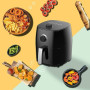 Home Trends Mini friteuse à air chaud avec contrôle de la température programmable, 1400 W, minuterie de 30 minutes, friture san