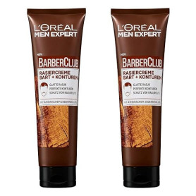 L'Oréal Men Expert Barber Club Crème de rasage pour les contours de barbe Transparent pour un rasage précis et précis grâce à un