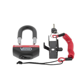 VECTOR - Antivol Moto Bloque Disque Minimax+ 16Mm / 47X40Mm - Classe SRA & ART5 - Type U - Avec Cordon De Rappel - Fiable