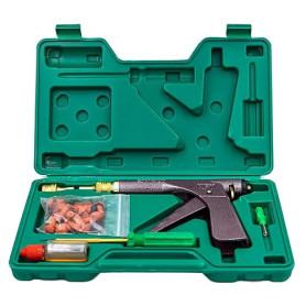 LUTIFIX Outils de réparation de pneus, kit d'outils de réparation de pneus tubeless sous vide pour moto avec 32 bouchons en caou