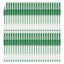 OFFICER PRODUCTS Lot de 50 stylos à bille gel - Couleur de l'encre gel : vert - Diamètre de la boule : 0,5 mm - Stylo gel - Encr