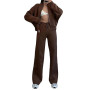 amropi Survêtement Femme Ensemble de Veste à Zippé et Pantalon Jogging