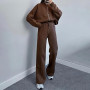 amropi Survêtement Femme Ensemble de Veste à Zippé et Pantalon Jogging