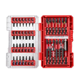 Geinxurn Coffret de 42 Embouts de Vissage en Acier S2 Magnétique, (TX-, TR-, PZ-, PH-, SL-, Hex-) Emoubut pour Tournevis Visseus