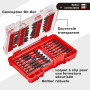 Geinxurn Coffret de 42 Embouts de Vissage en Acier S2 Magnétique, (TX-, TR-, PZ-, PH-, SL-, Hex-) Emoubut pour Tournevis Visseus