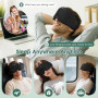 LC-dolida Bambou Masque de Sommeil Écouteur Bluetooth 5.4, 3D Masque de Nuit en Coton Bambou | Écouteurs de Sommeil Zero et 100%
