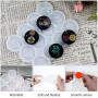 Guyode 12 Pièces Moule Resine Epoxy Ronds Silicone pour Moulage Pendentif Moule Resine Epoxy Bijoux, Moule Silicone Bijoux avec
