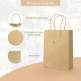 Lot de 40 Sacs Marrons Cabas en Papier Kraft avec Poignées, Cadeaux en Papier Petits sacs de Transport, sacs de Fête pour la Nou