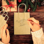 Lot de 40 Sacs Marrons Cabas en Papier Kraft avec Poignées, Cadeaux en Papier Petits sacs de Transport, sacs de Fête pour la Nou