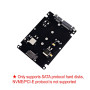 JZK Adaptateur M.2 NGFF SSD vers SATA 2,5 Pouces, 7 mm d'épaisseur boîtier Disque Dur, convertisseur SSD NGFF basé sur clé B & M