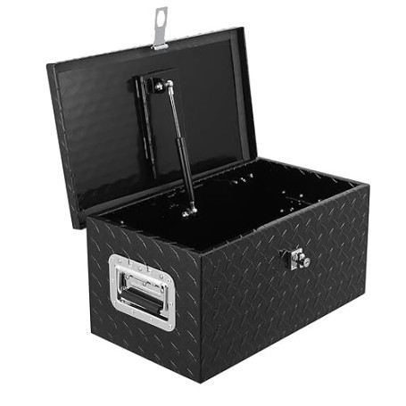 Garvee Coffre à outils robuste 20 pouces en aluminium pour pick-up - Étanche, sécurisé, avec serrure, clés et poignées latérales