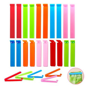 ANMOYIXIA 20 Pièces Pince Sachet Alimentaire Attaches pour Sacs, Clips de Conservation, Pinces pour Sacs 9/11 cm - pour emballer