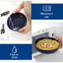 HOMQUEN Bols à Pâtes Ensemble de 6, Assiettes Creuses, Bols à Salade de 1100 ml Bols à Soupe Bleu, Grands Bols de Service Pour P